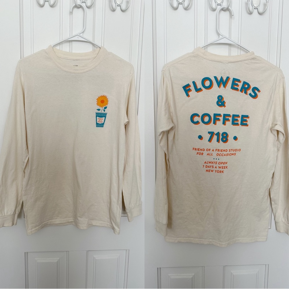 Friend of a Friend Flowers & Coffee Crewneck - Size S